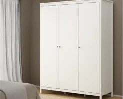 Garderobeskab Madrid hvid med 3 låger