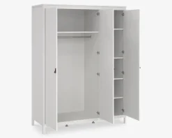 Garderobeskab Madrid hvid med 3 låger