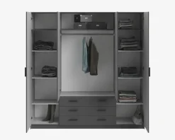 Garderobeskab Sprint m. 4 Låger og 3 Skuffer