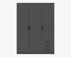 Garderobeskab Sprint m. 3 Låger og 3 Skuffer