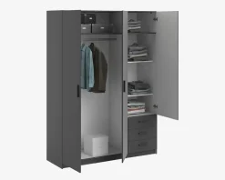 Garderobeskab Sprint m. 3 Låger og 3 Skuffer
