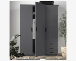 Garderobeskab Sprint m. 3 Låger og 3 Skuffer