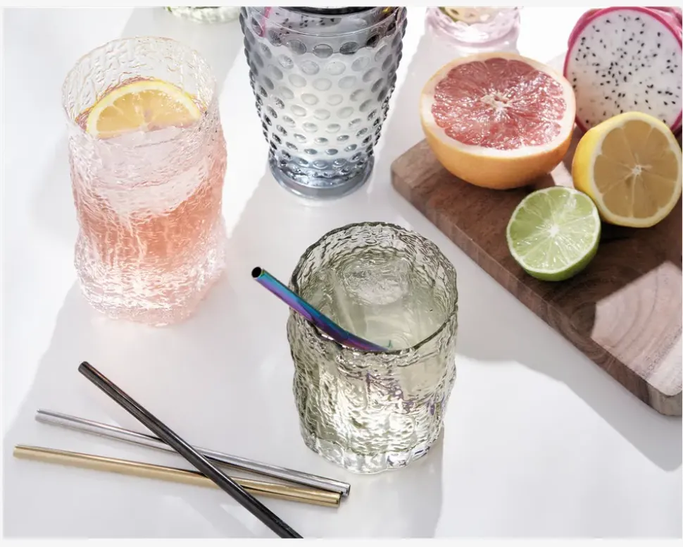 Glas Organisk Form Grå H.9,5 cm