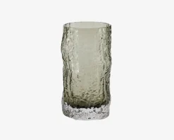 Glas Organisk form Grå H.13,5 cm