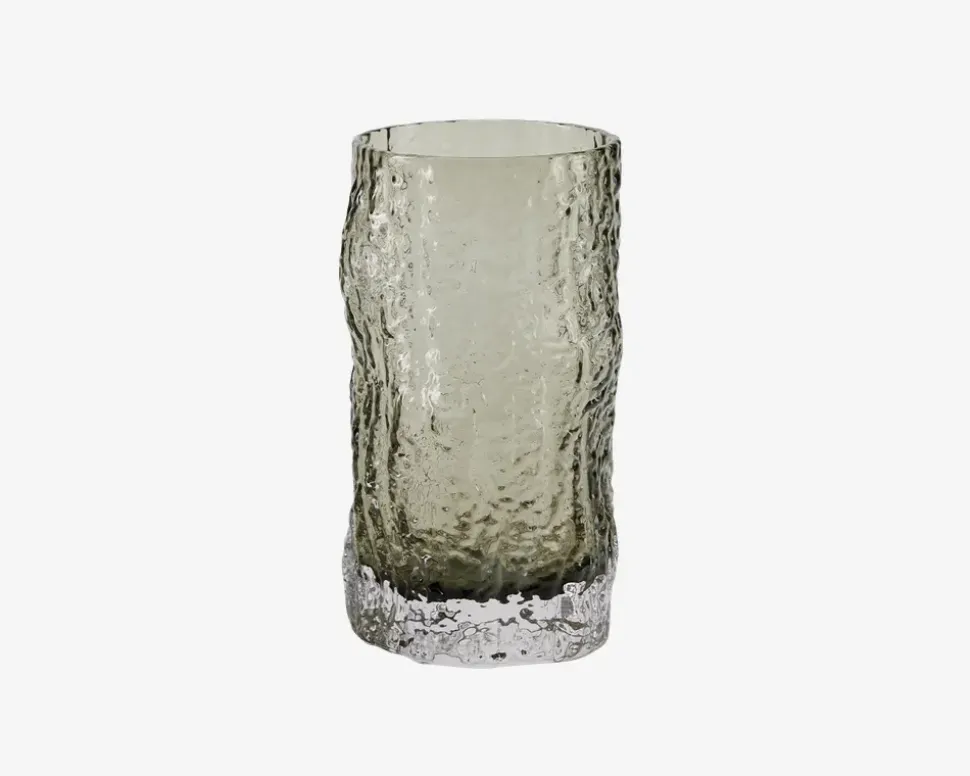 Glas Organisk form Grå H.13,5 cm