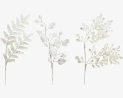 Gren Hvid Glitter 2stk H.30cm