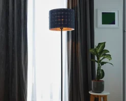 Gulvlampe filt vævet grå H.156 cm