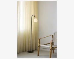 Gulvlampe Glow m. 1 arme sort H.130 cm