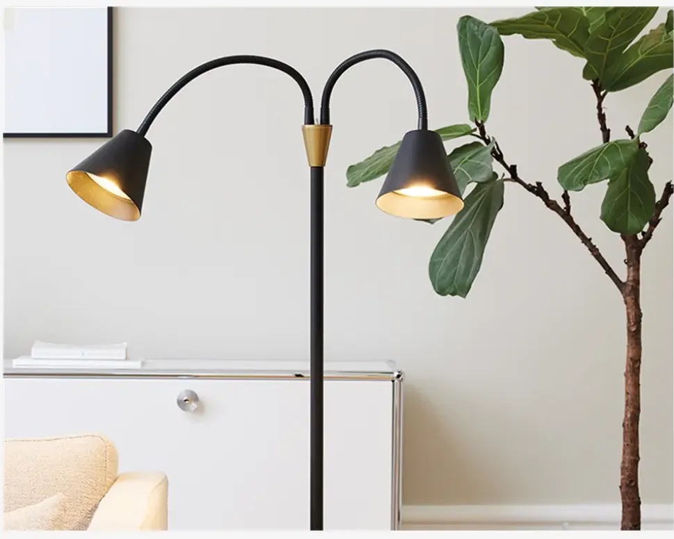 Gulvlampe Hygge sort H. 135 cm