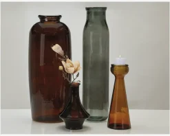 Gulvvase grå H. 76 cm