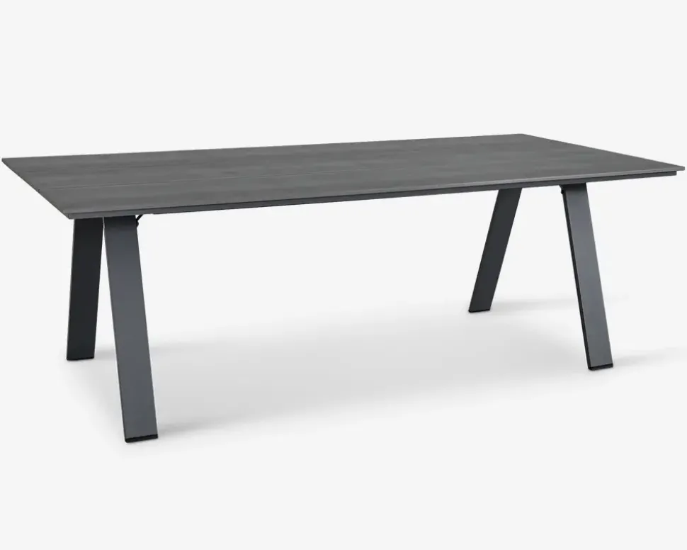 Havebord grå nonwood/sort stel