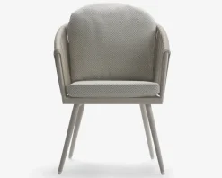 Havestol i cremefarvet inkl. hynde