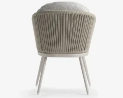 Havestol i cremefarvet inkl. hynde