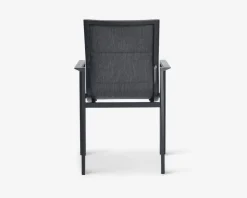 Havestol i grå textiline/antracit stel