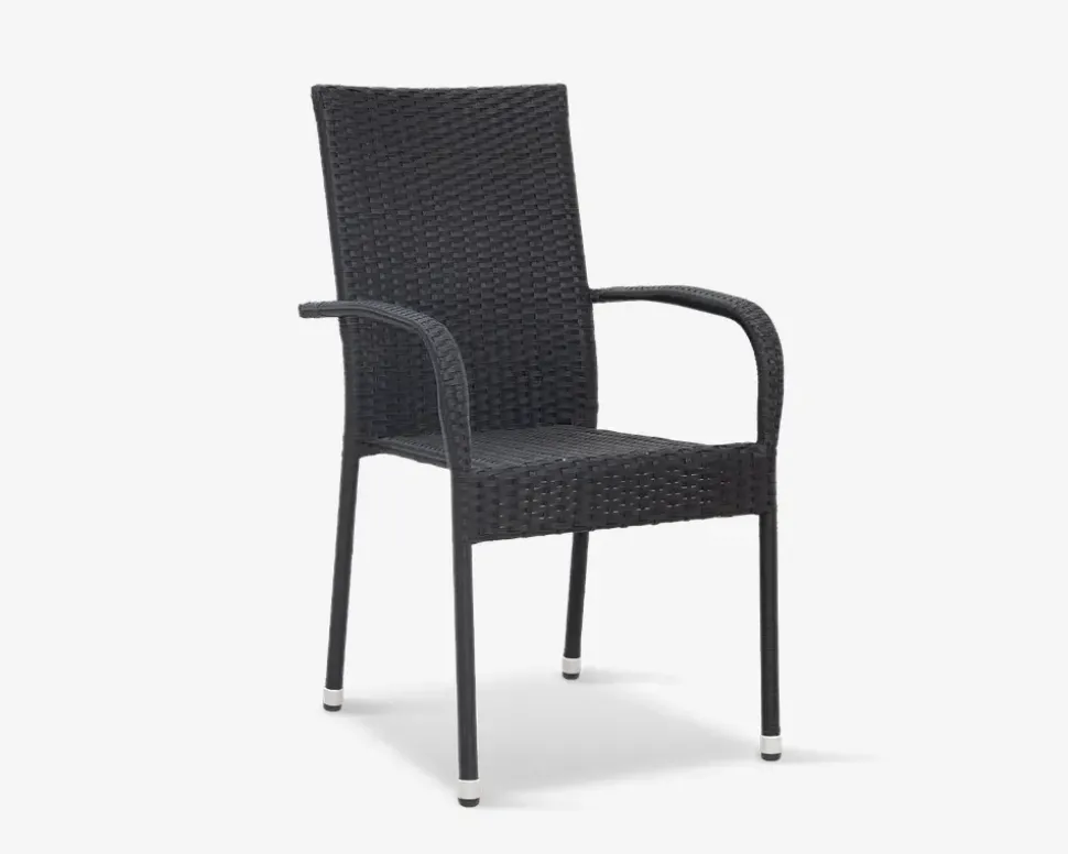 Havestol sort polyrattan