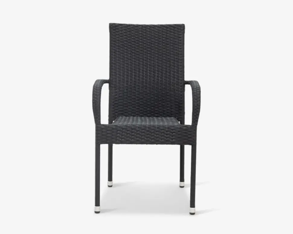 Havestol sort polyrattan