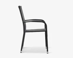 Havestol sort polyrattan