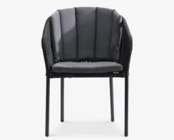 Havestol sort reb inkl. hynde