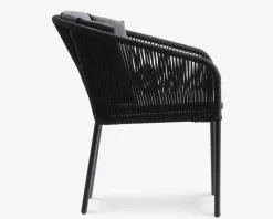 Havestol sort reb inkl. hynde