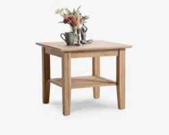 Hjørnebord massiv eg 60x60 cm