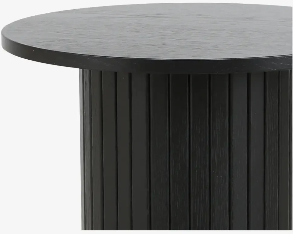Hjørnebord Nola Sort Eg Ø-50 cm