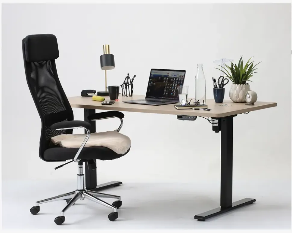 Hæve-Sænkebord 80x160 cm Eg/Sort