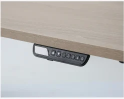 Hæve-Sænkebord 70x130 cm Hvid/Eg