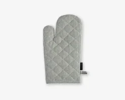 Jul grillhandske grøn/hvid 19x31cm