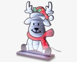 Julefigur spejl LED H.37 cm