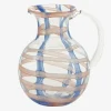 Kande Mønster Glas Blå/Pink H.22 cm