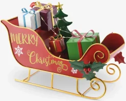 Kane med gaver og LED H.20 cm