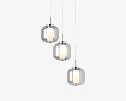 Klyngependel Rafa Røgfarvet LED 17w