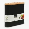 Knivblok sort H.23,5 cm