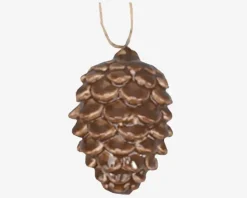 Kogle Ornament Ass. Brun H.8,5cm