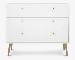 Kommode Bodo med 4 skuffer hvid