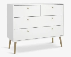 Kommode Bodo med 4 skuffer hvid