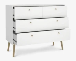 Kommode Bodo med 4 skuffer hvid