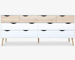 Kommode Delta m. 8 skuffer