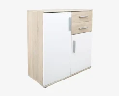 Kommode m. 2 Låger og 2 Skuffer