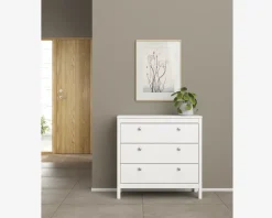 Kommode Madrid med 3 skuffer hvid