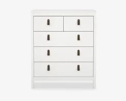 Kommode Madrid med 5 skuffer hvid