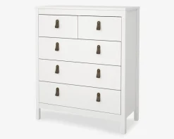 Kommode Madrid med 5 skuffer hvid