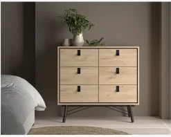 Kommode Ry m. 6 skuffer eg