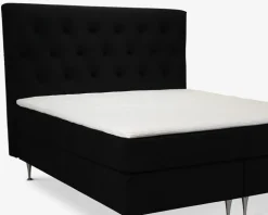 Komplet Continentalseng 180 x 200 cm sort