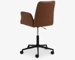 Kontorstol cognac kunstlæder