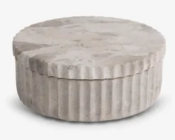 Krukke m/låg brun marmor Ø.15 cm