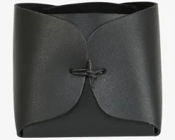 Kurv Bøffellæder Sort 15x15x15 cm