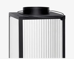 Lanterne Metal/Glas Sort H.25cm