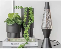 Lavalampe Sort H.37 cm