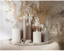 LED Bloklys Hvid H.15xØ.10cm